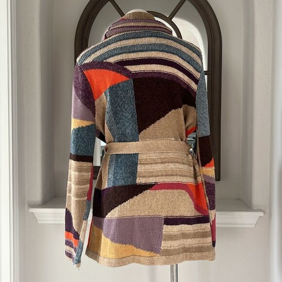 Polo by Ralph Lauren Geo-Motif Shawl Linen-Blend Cardigan, New, Size XL - Picture 10 of 16